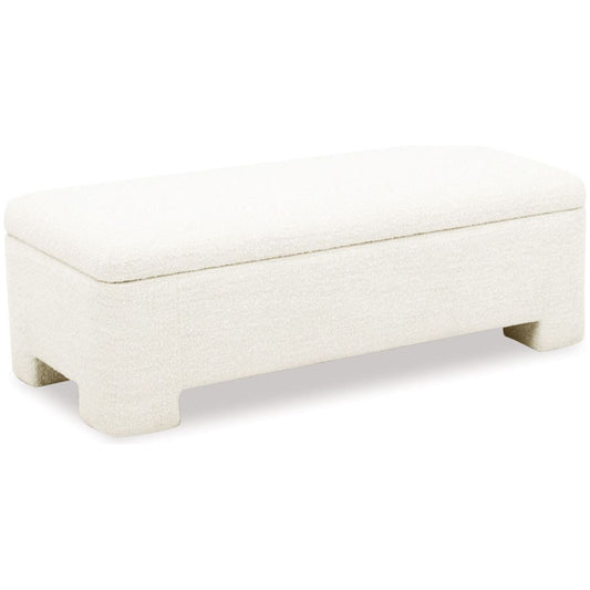 Bobbi Storage Ottoman - Off White