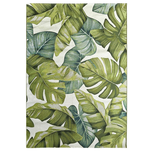 Tatahi Tropical Leaves Outdoor Floor Rug