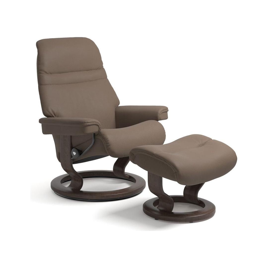 Sunrise Large Leather Recliner - Classic Base