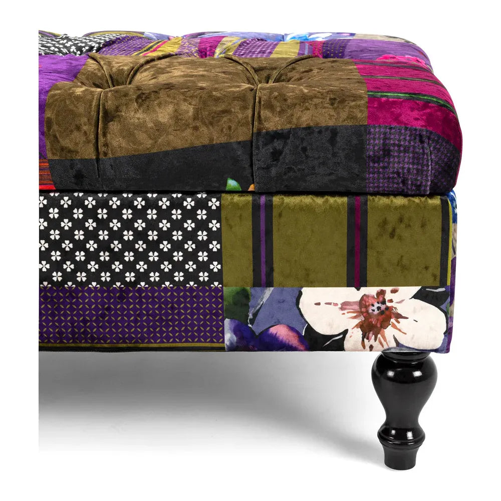 Patchwork Storage Ottoman