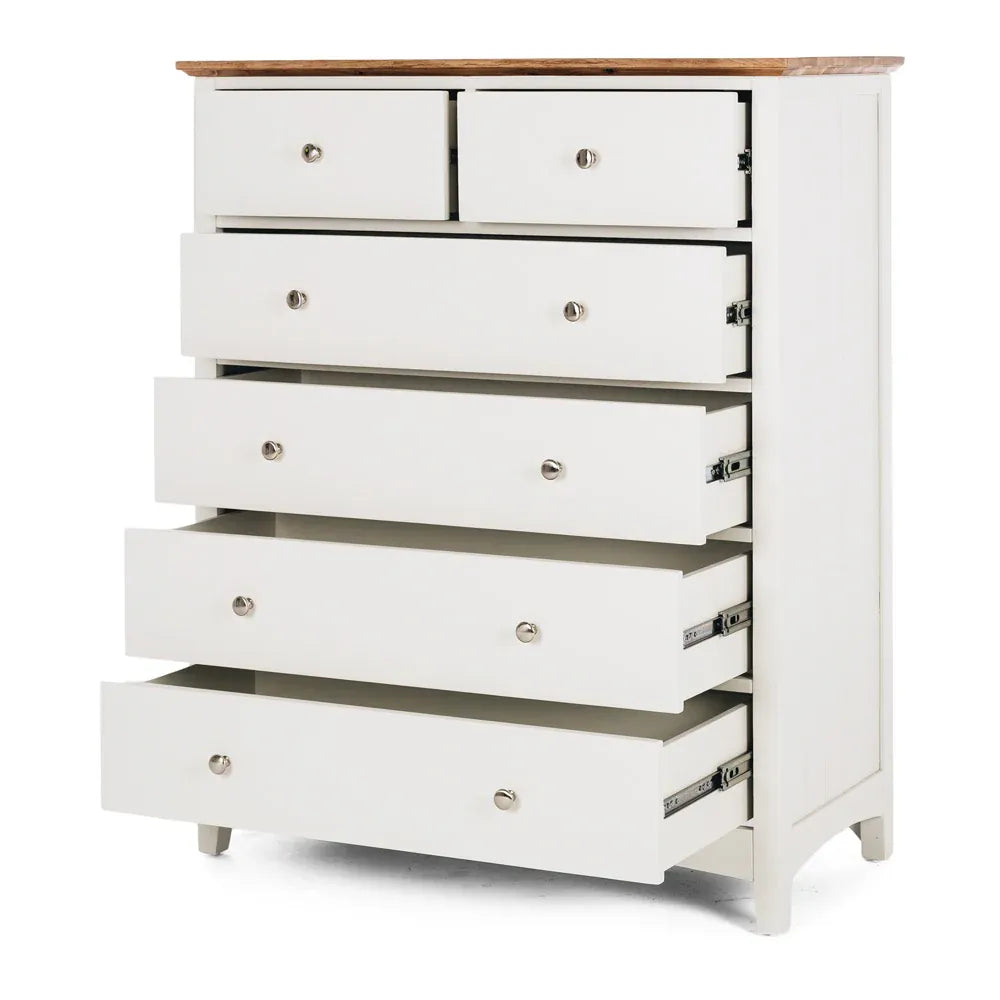 Jessica 6-Drawer Chest - Oak