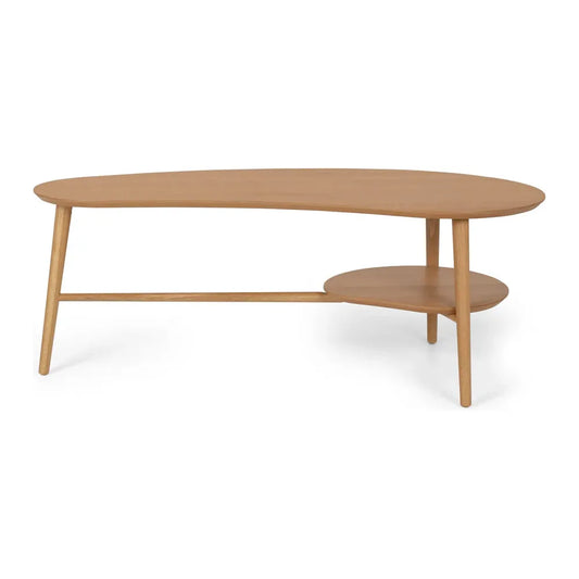 Oslo Shaped Coffee Table with Shelf