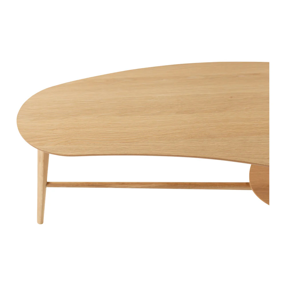 Oslo Shaped Coffee Table with Shelf