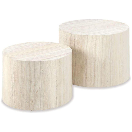 Dice Coffee Tables 2-pce Set - Round