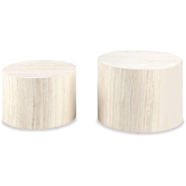 Dice Coffee Tables 2-pce Set - Round