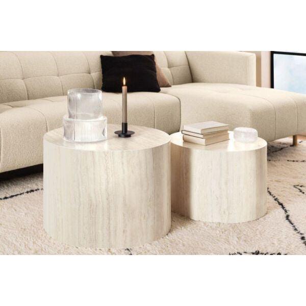 Dice Coffee Tables 2-pce Set - Round