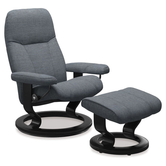 Consul Medium Fabric Recliner - Classic Base