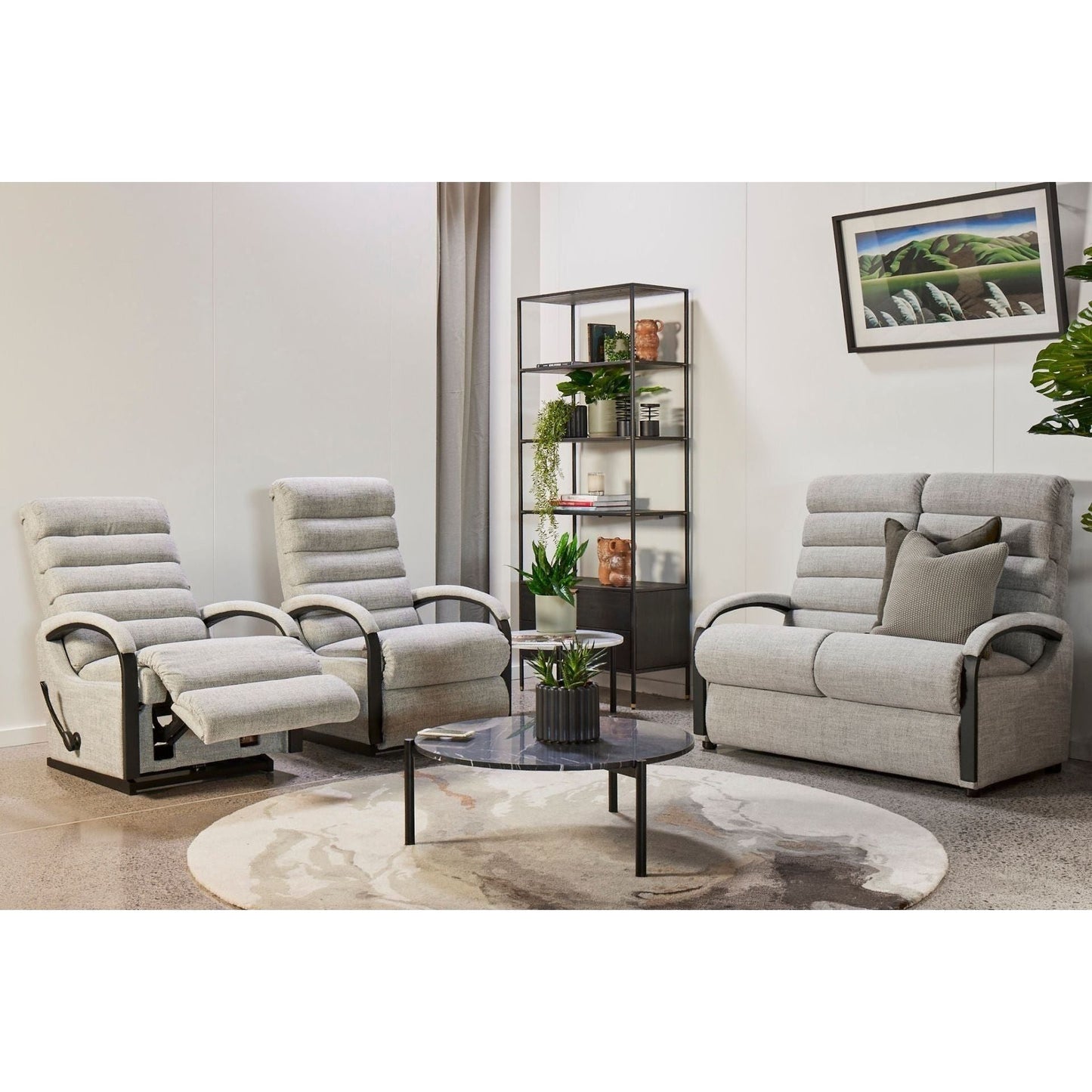 Anika Black 2 Seater Sofa - Fabric