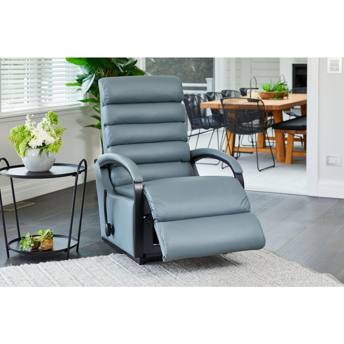 Anika Black Rocker Recliner - Leather