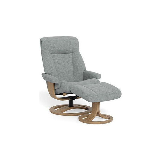 Atlanta Large Recliner & Footstool - Fabric