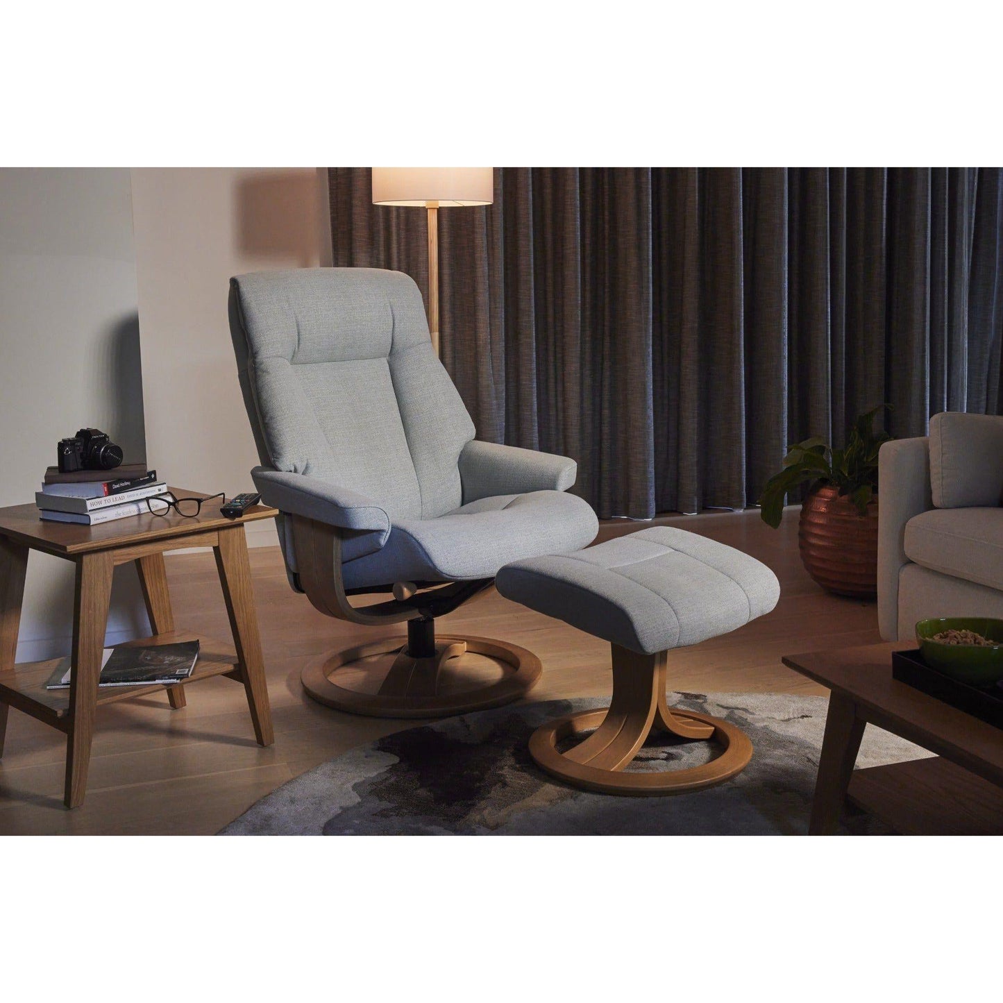 Atlanta Recliner & Footstool - Fabric