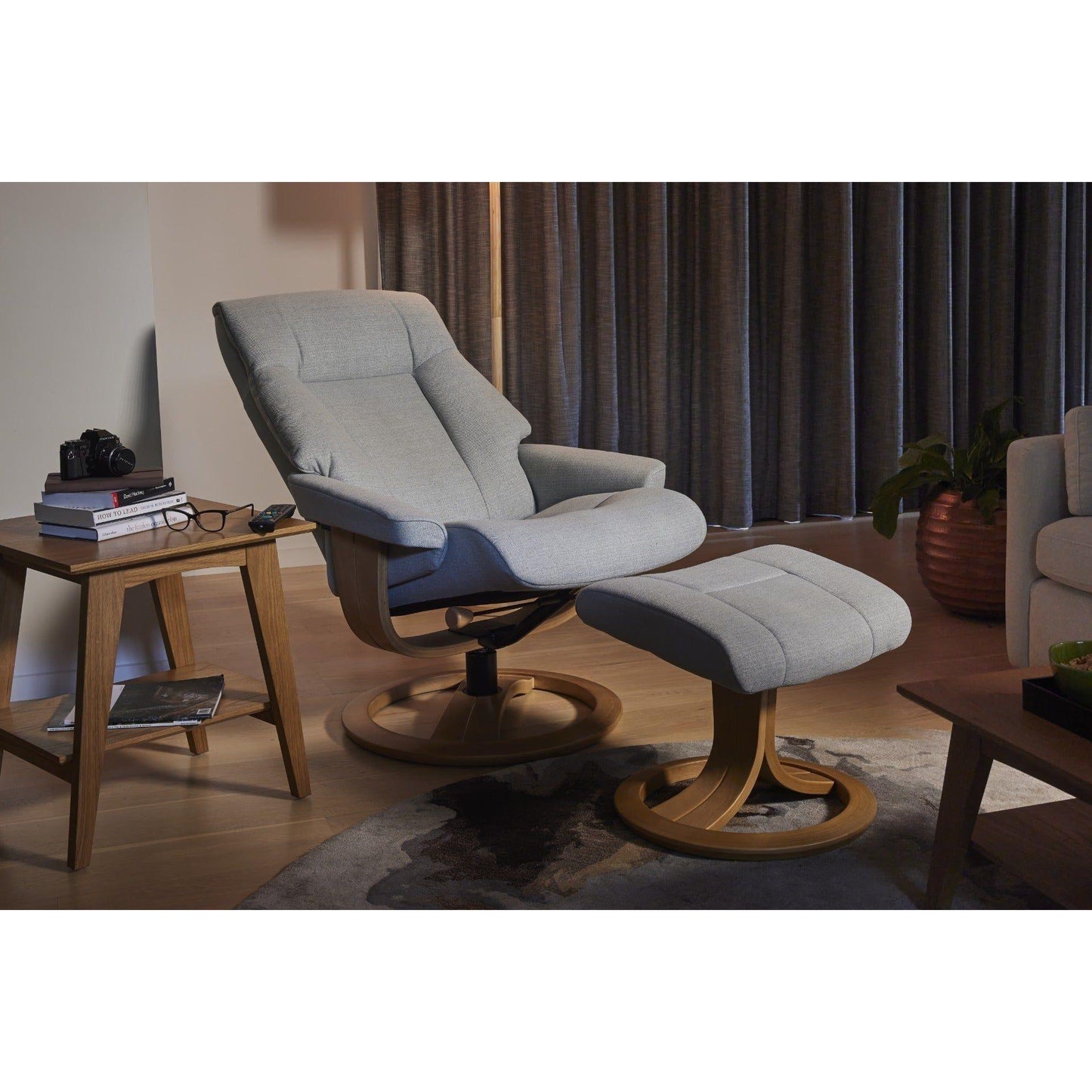 Atlanta Recliner & Footstool - Fabric