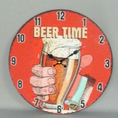 Beer Time 34cm Clock