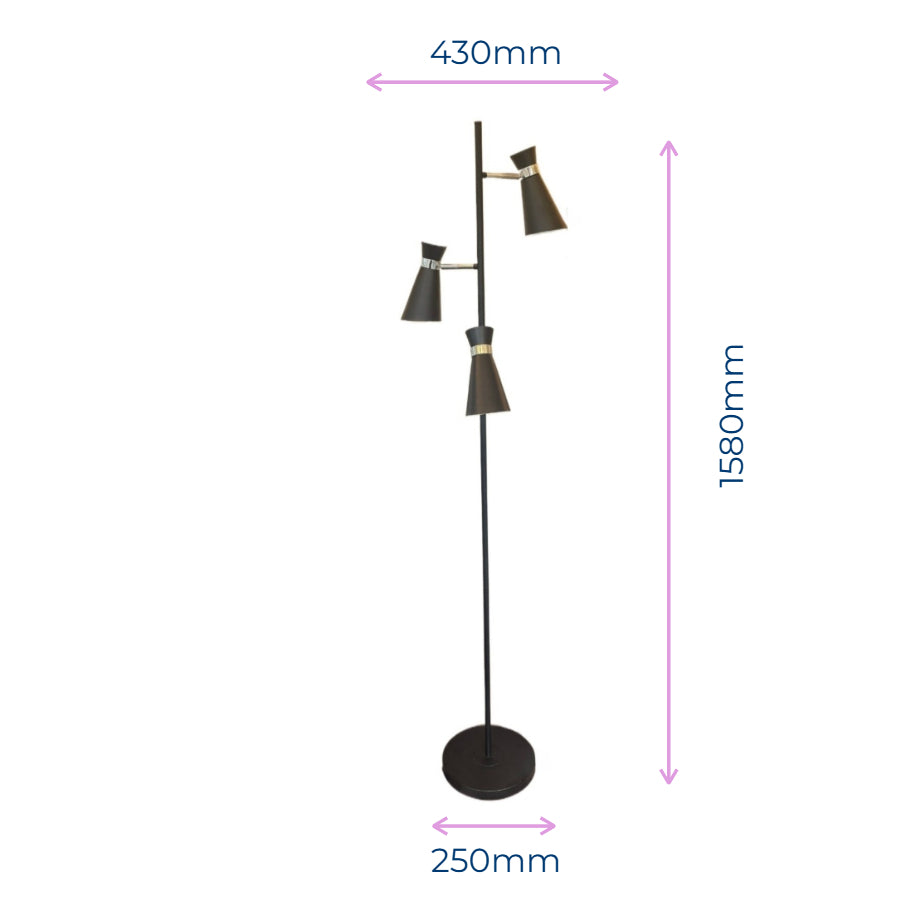 Brodie Triple Floor Lamp