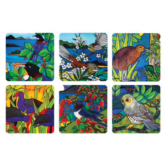 NZ Birds Coasters