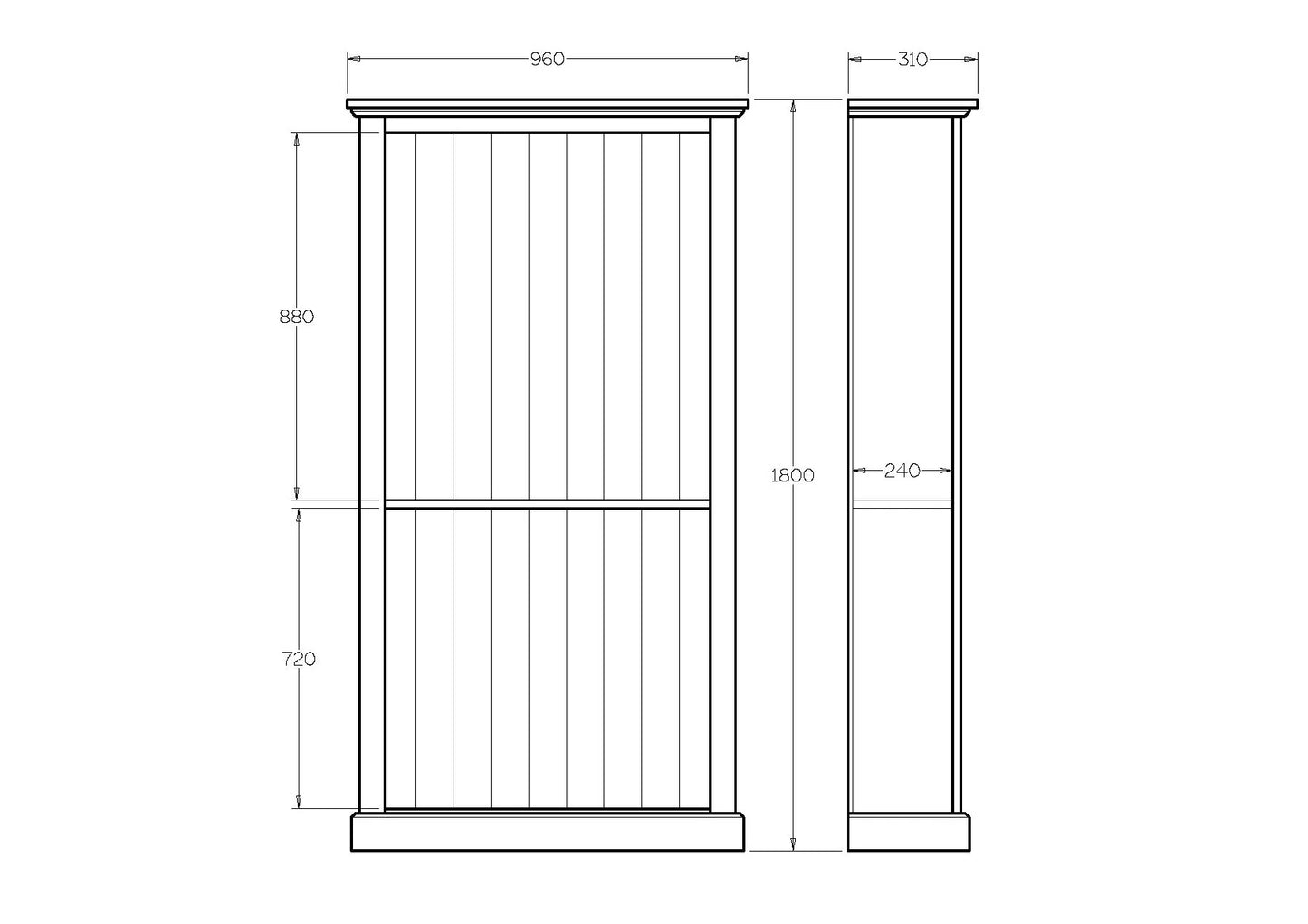 Charlton 1800x900 Bookcase
