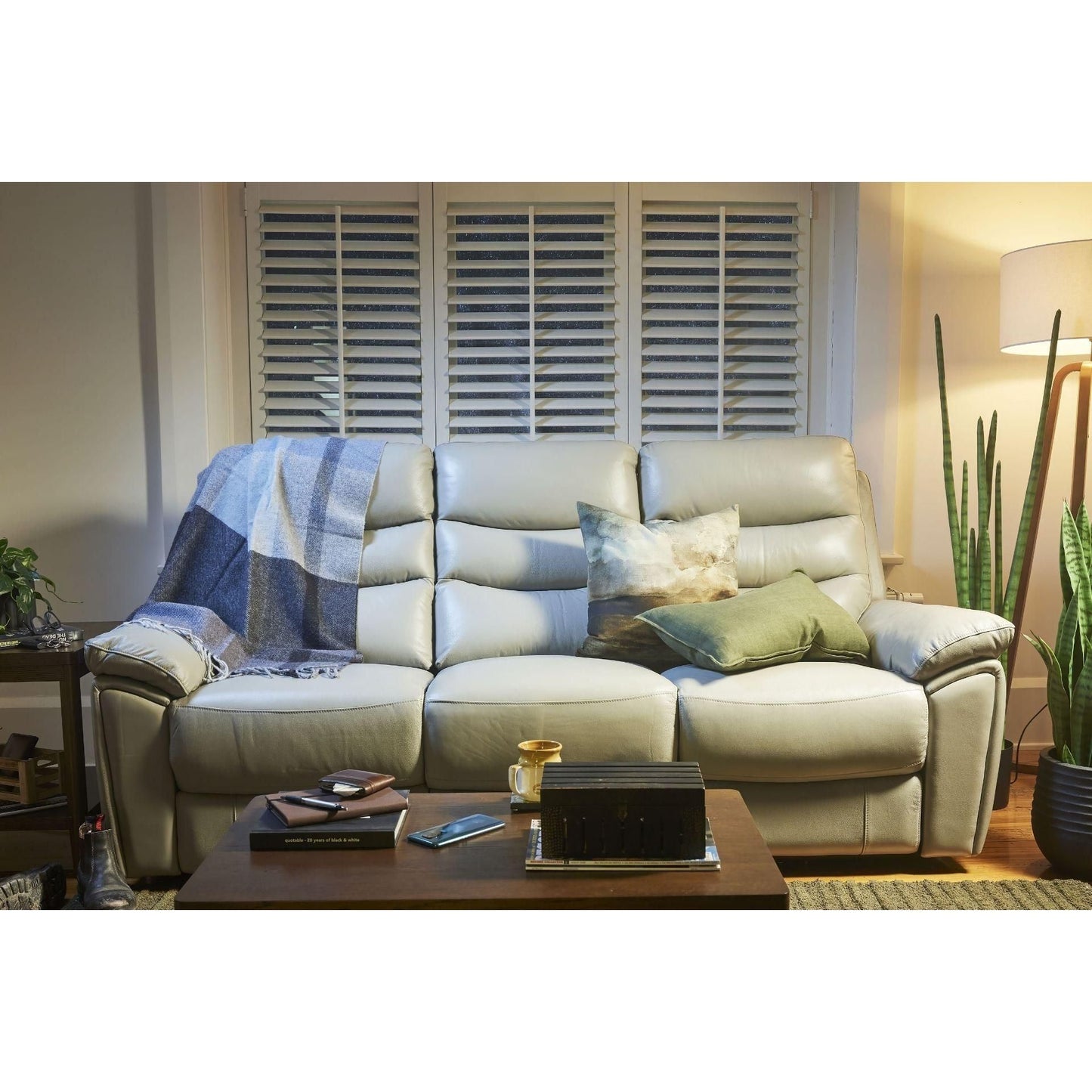 Derby 3 Seater Power Reclining Sofa - Leather