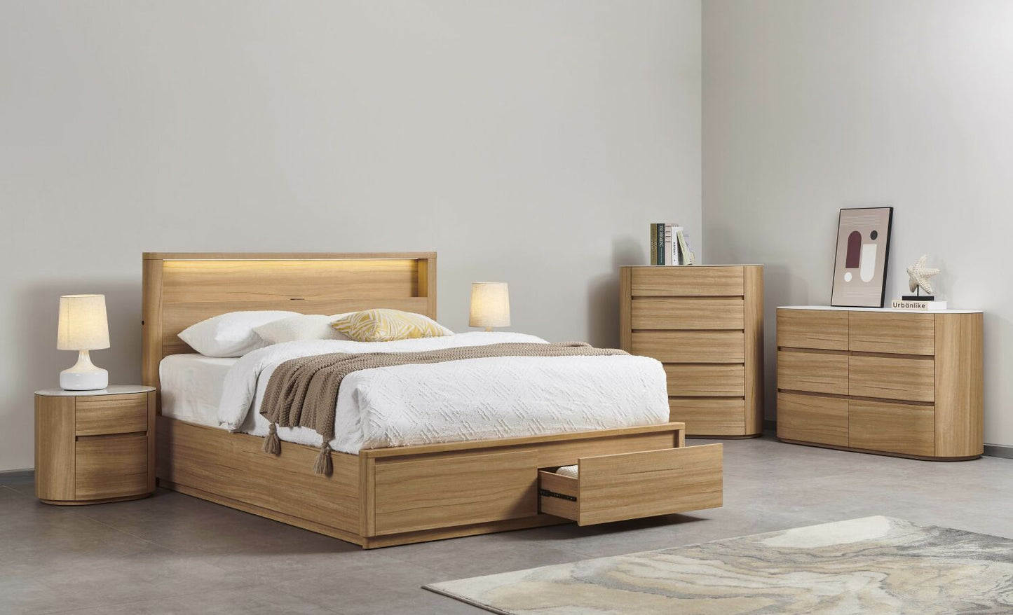 Duke 2-Drawer Bedside