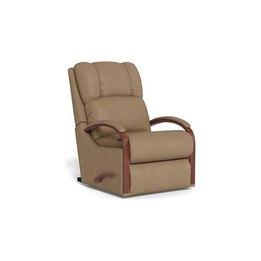 Harbor Town Mahogany Rocker Recliner - Leather