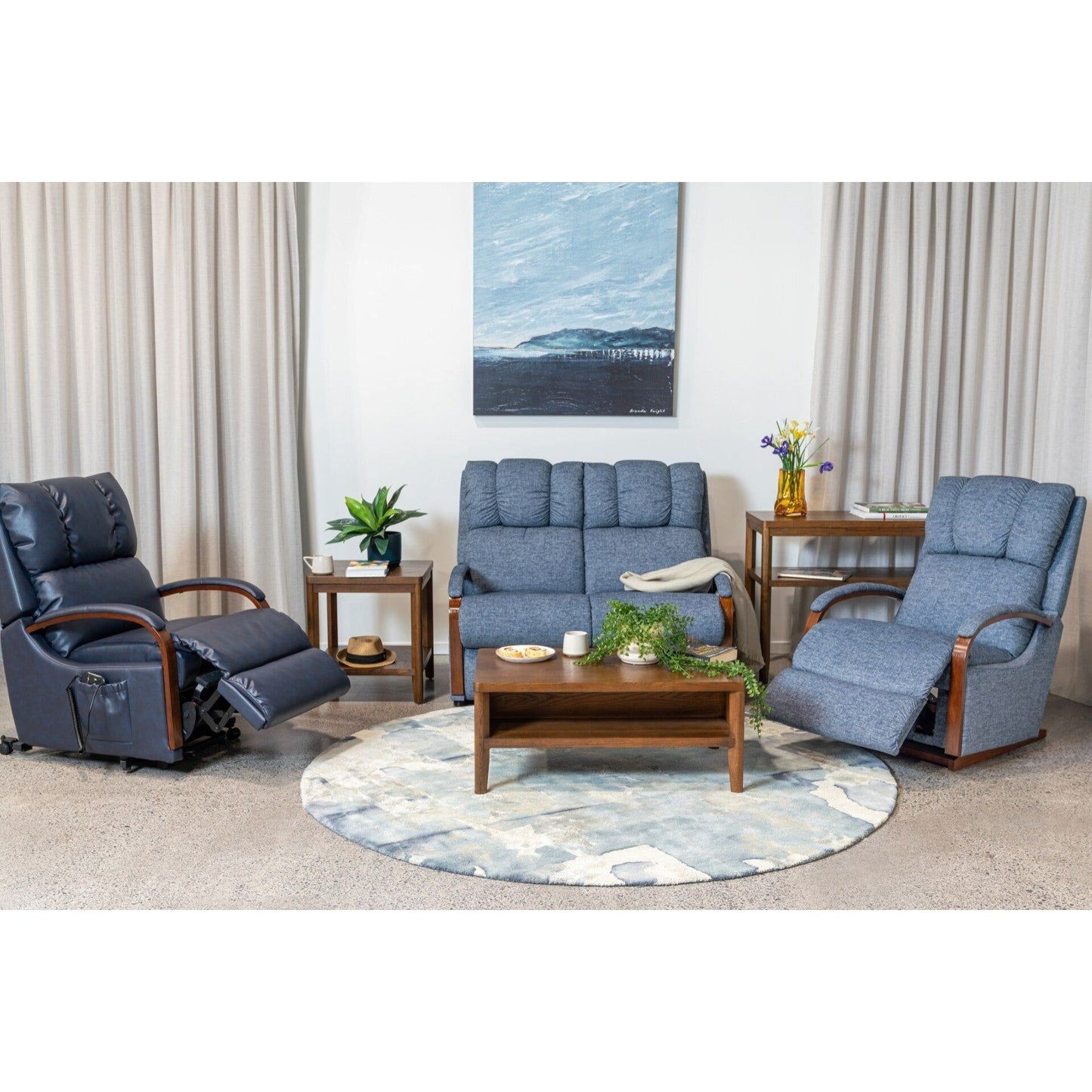 Harbor Town Mahogany 2 Seater - Leather
