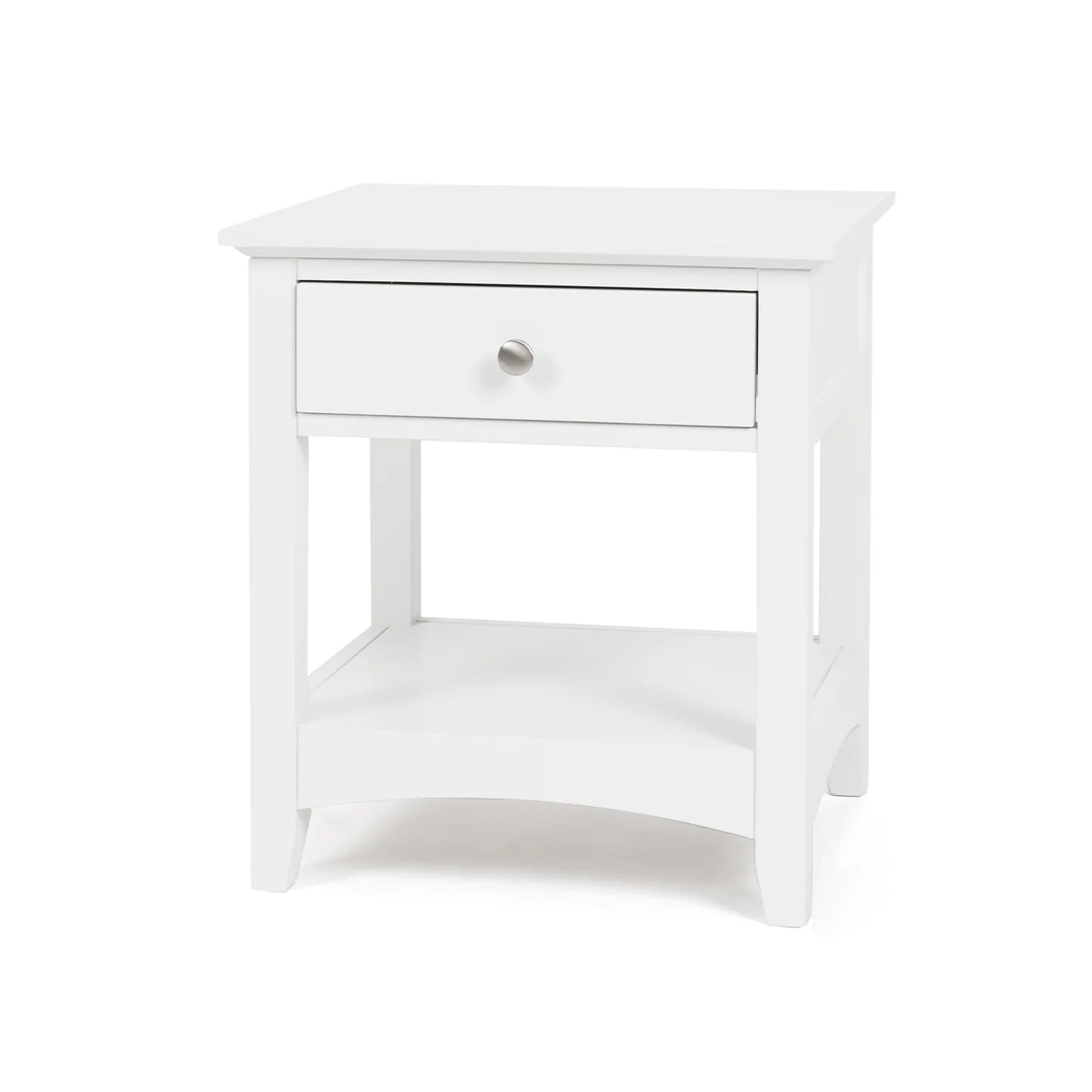 Jessica 1-Drawer Bedside - White
