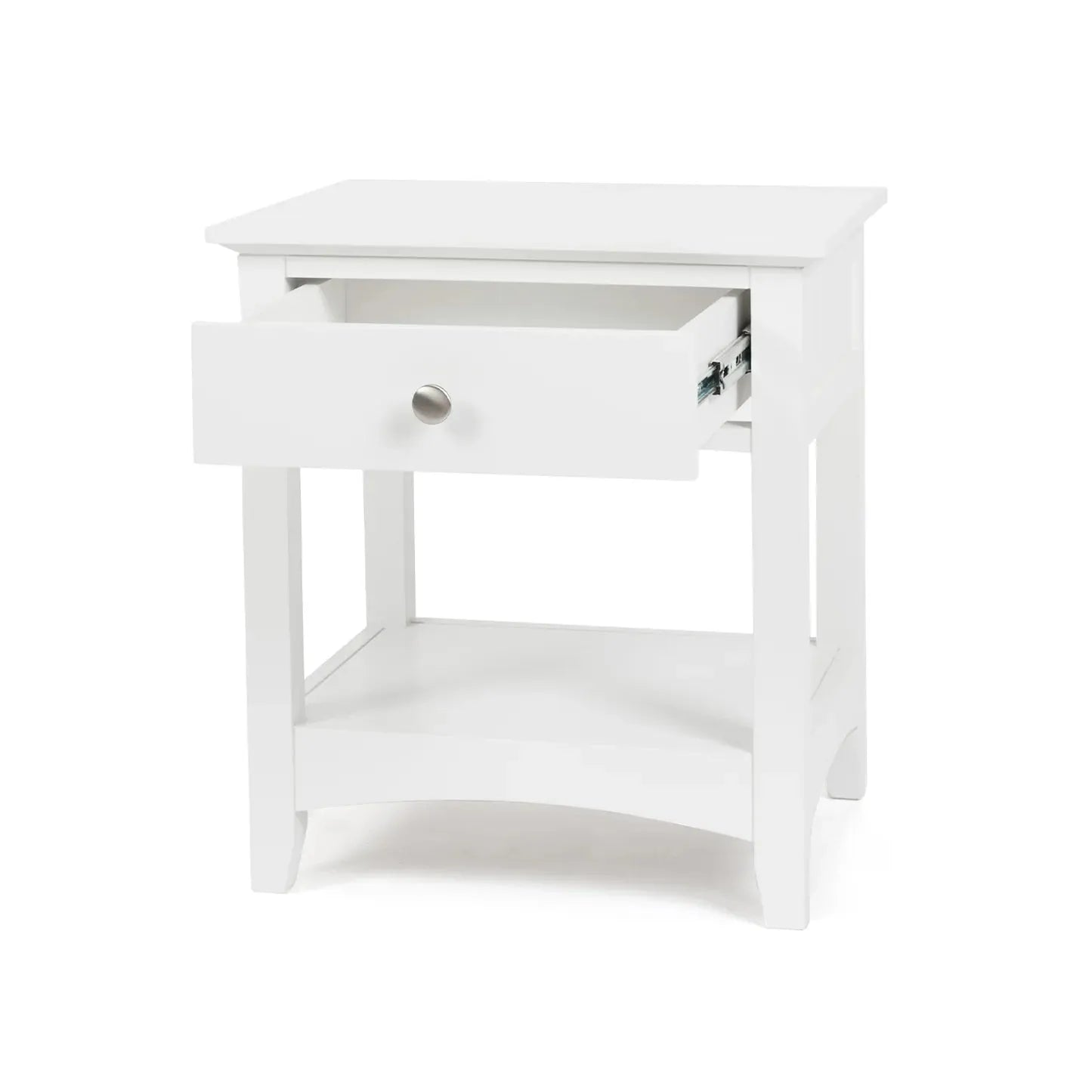 Jessica 1-Drawer Bedside - White