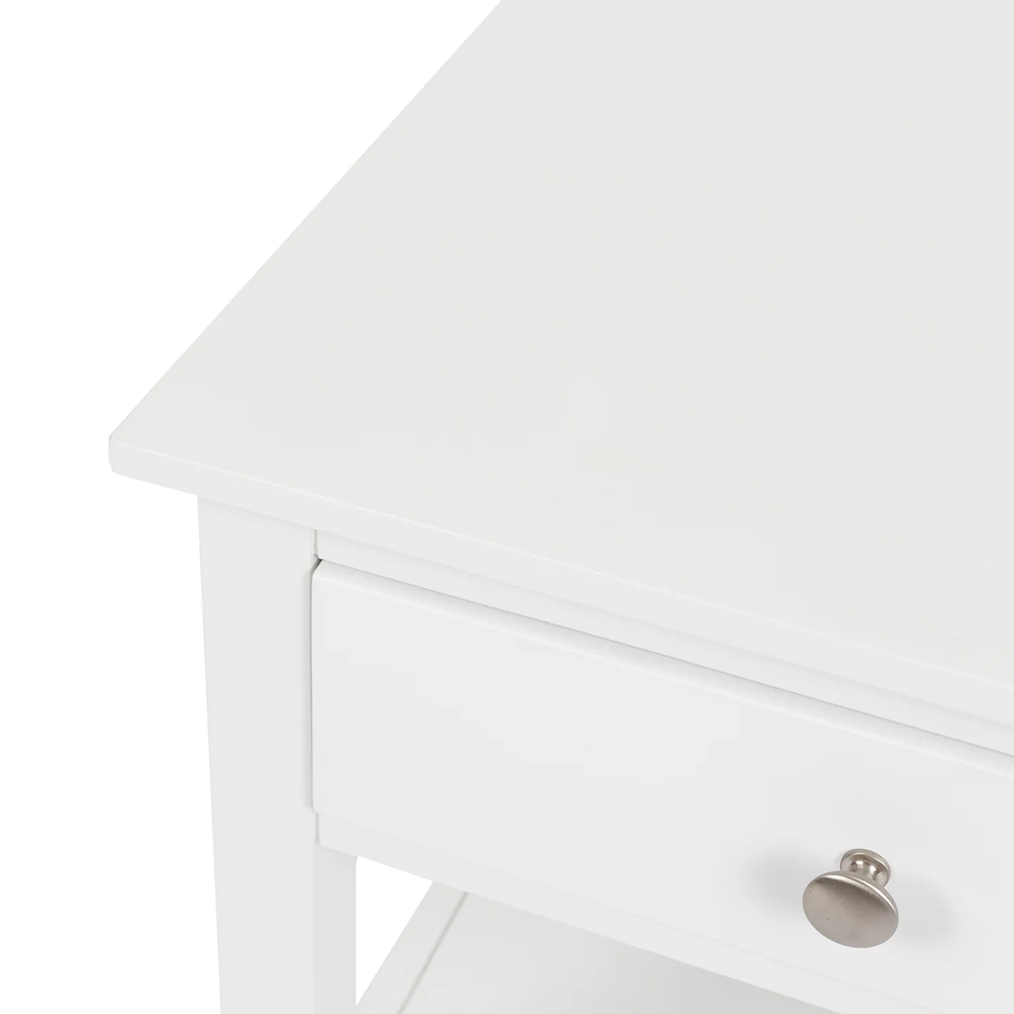 Jessica 1-Drawer Bedside - White