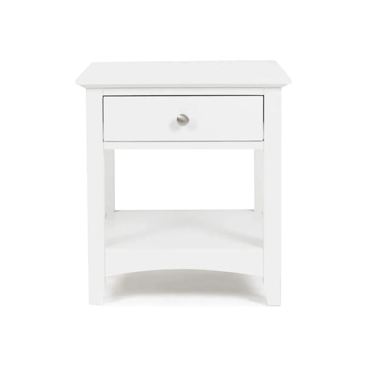 Jessica 1-Drawer Bedside - White