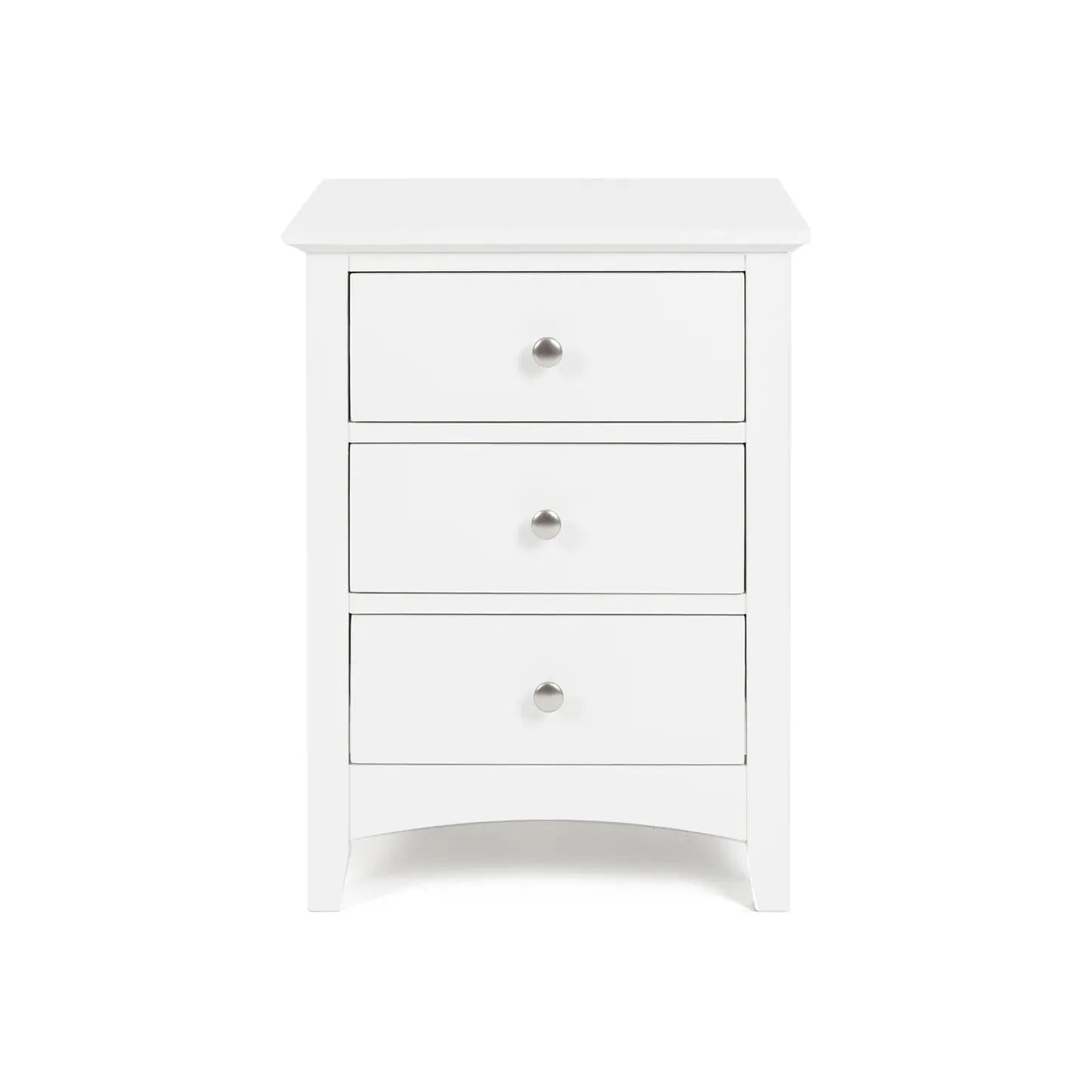 Jessica 3-Drawer Bedside - White