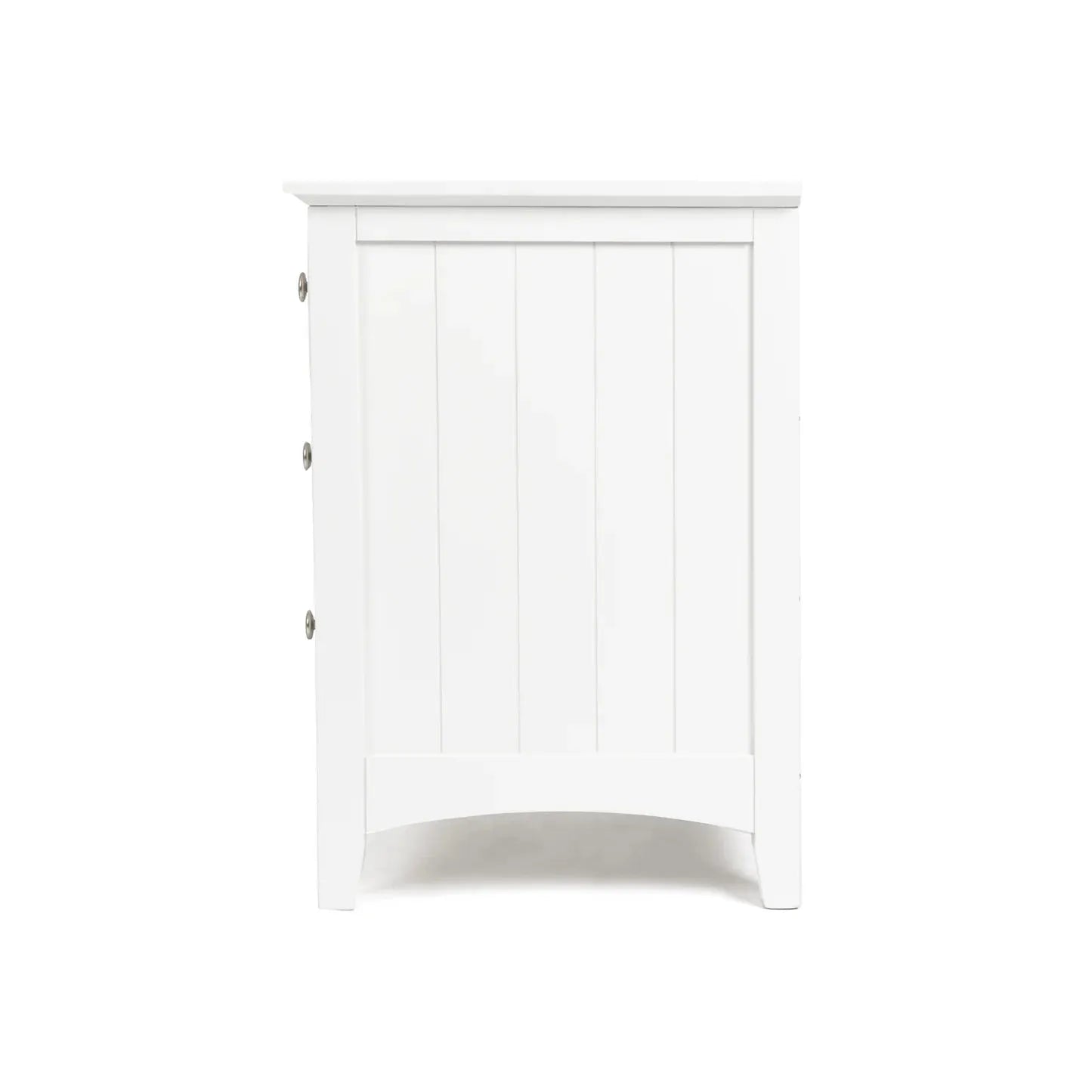 Jessica 3-Drawer Bedside - White
