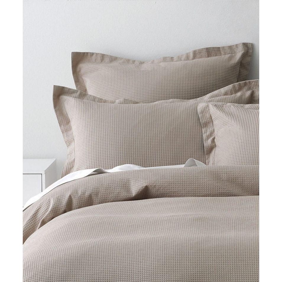Nova Waffle Taupe Duvet Cover Set