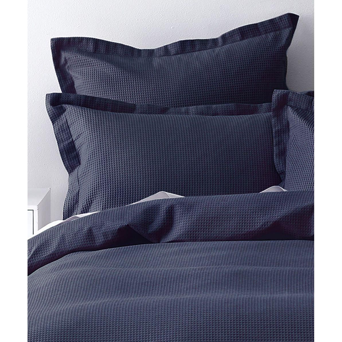 Nova Waffle Navy Duvet Cover Set