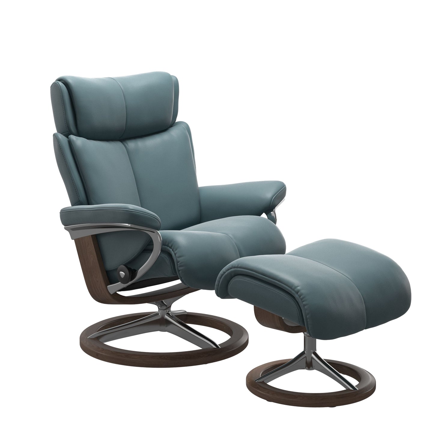 Magic Medium Leather Recliner - Signature Base