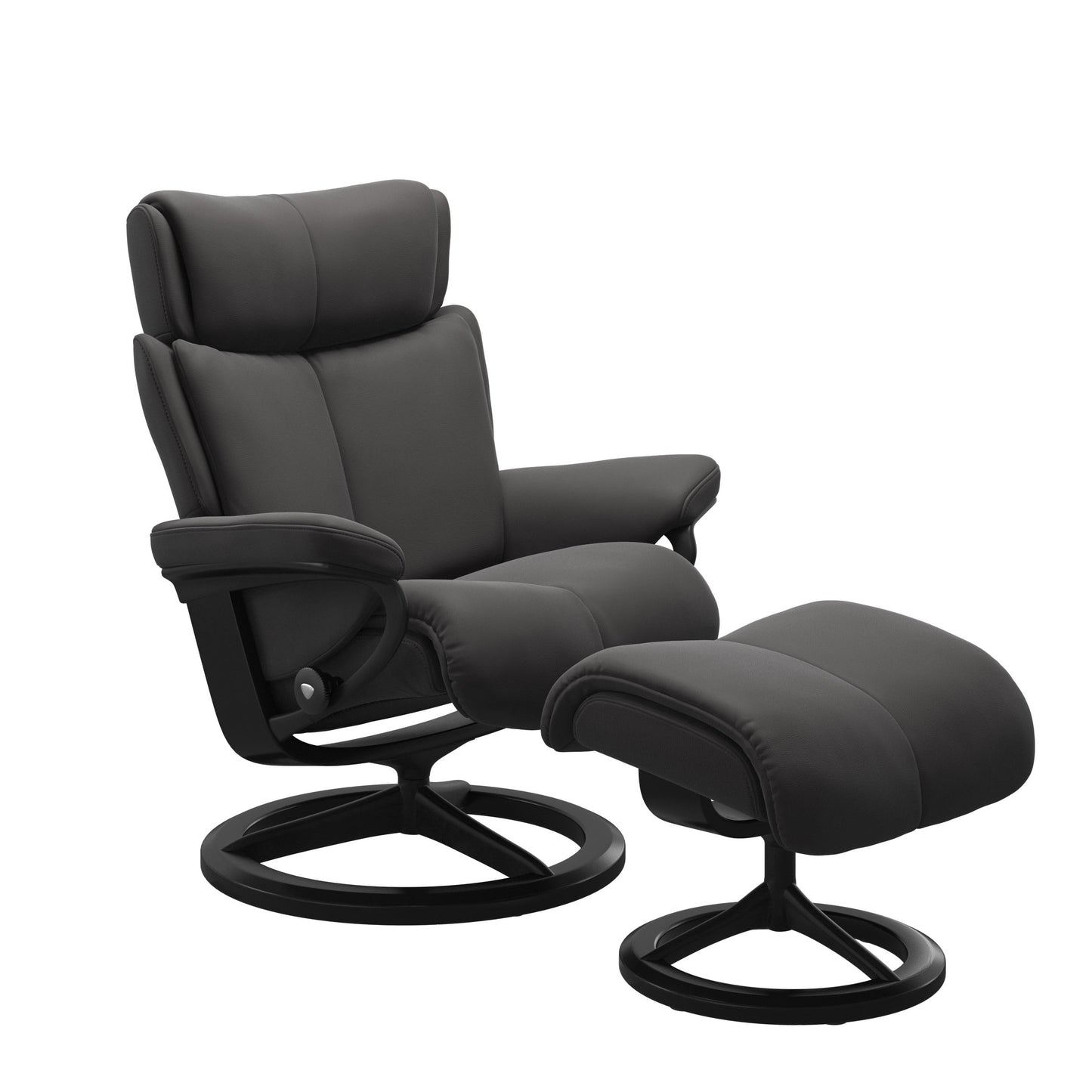 Magic Medium Leather Recliner - Signature Base