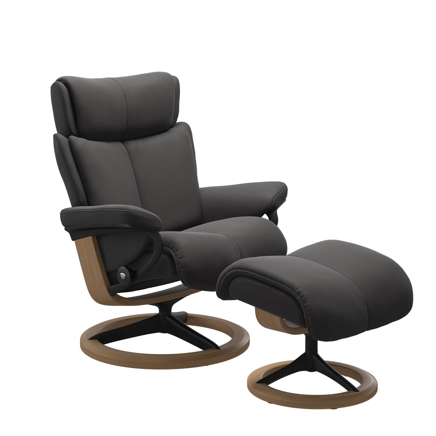 Magic Medium Leather Recliner - Signature Base