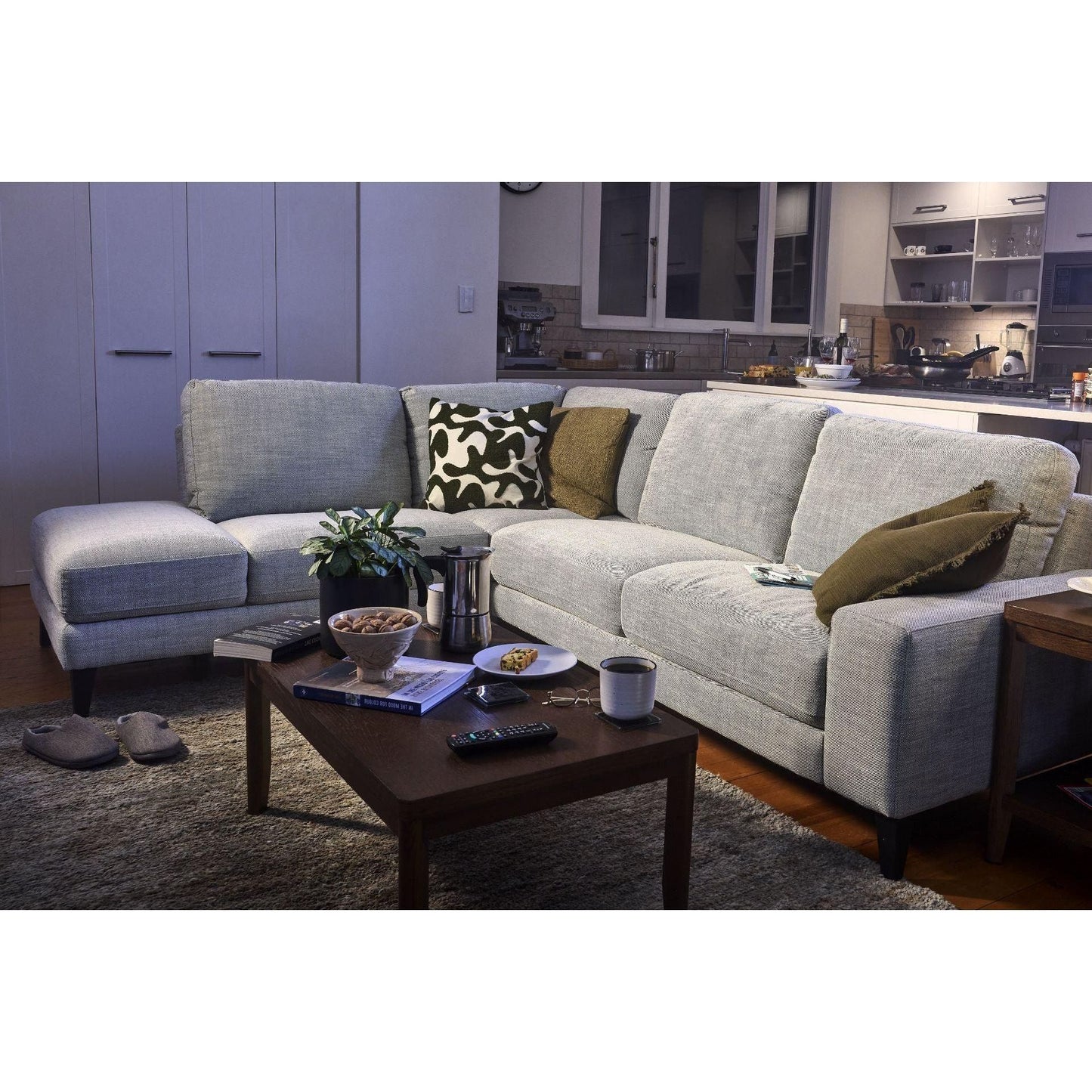 Prague 3 Seater with Corner Chaise RHF - Fabric