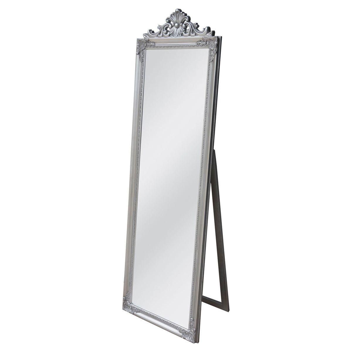 Regency Cheval Mirror - Silver