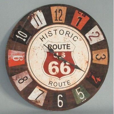 Route 66 34cm Clock