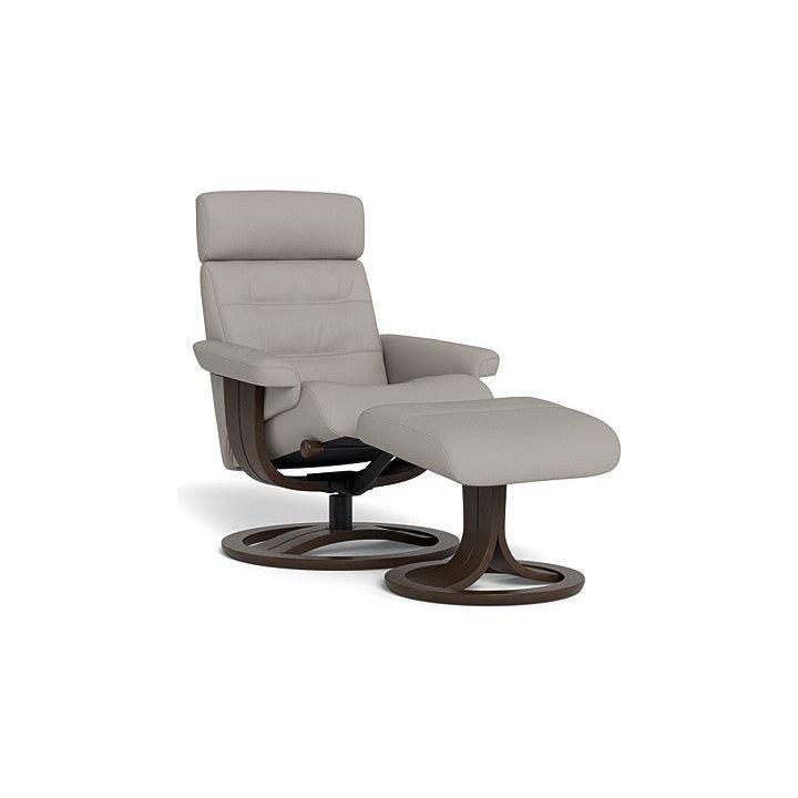 Royal Recliner & Footstool - Leather