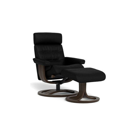 Royal Large Recliner & Footstool - Leather