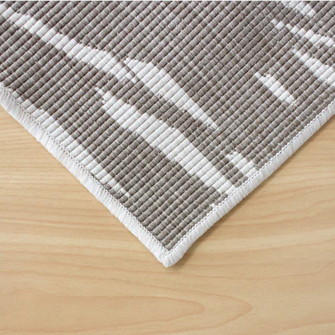 Eden Beige Leaves Outdoor Floor Rug