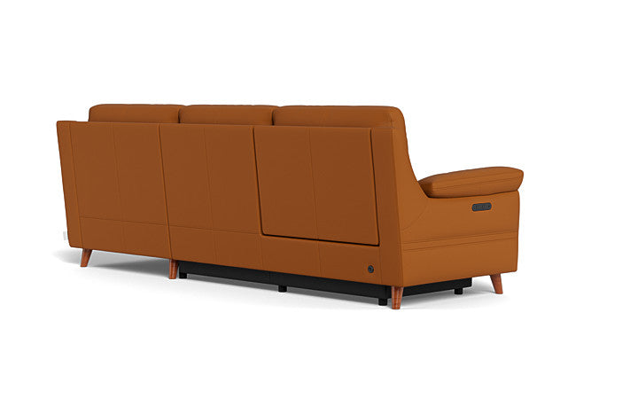 Sereno 2-Seater Power Reclining Sofa with RHF Chaise - Leather