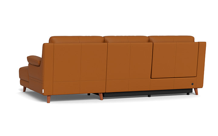 Sereno 2-Seater Power Reclining Sofa with RHF Chaise - Leather