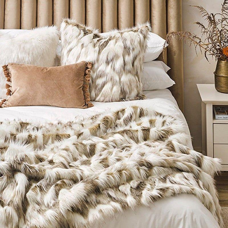Snowshoe Hare Faux Fur Throw