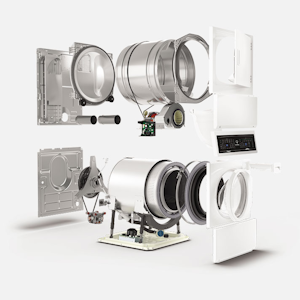 10kg+9kg Stacked Touch Control Front Load Washer Dryer