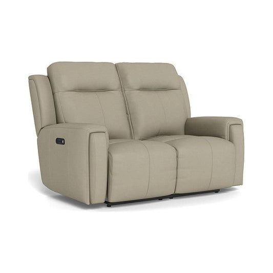 United 2.5 Seater Power Reclining Sofa with Lumbar - Leather