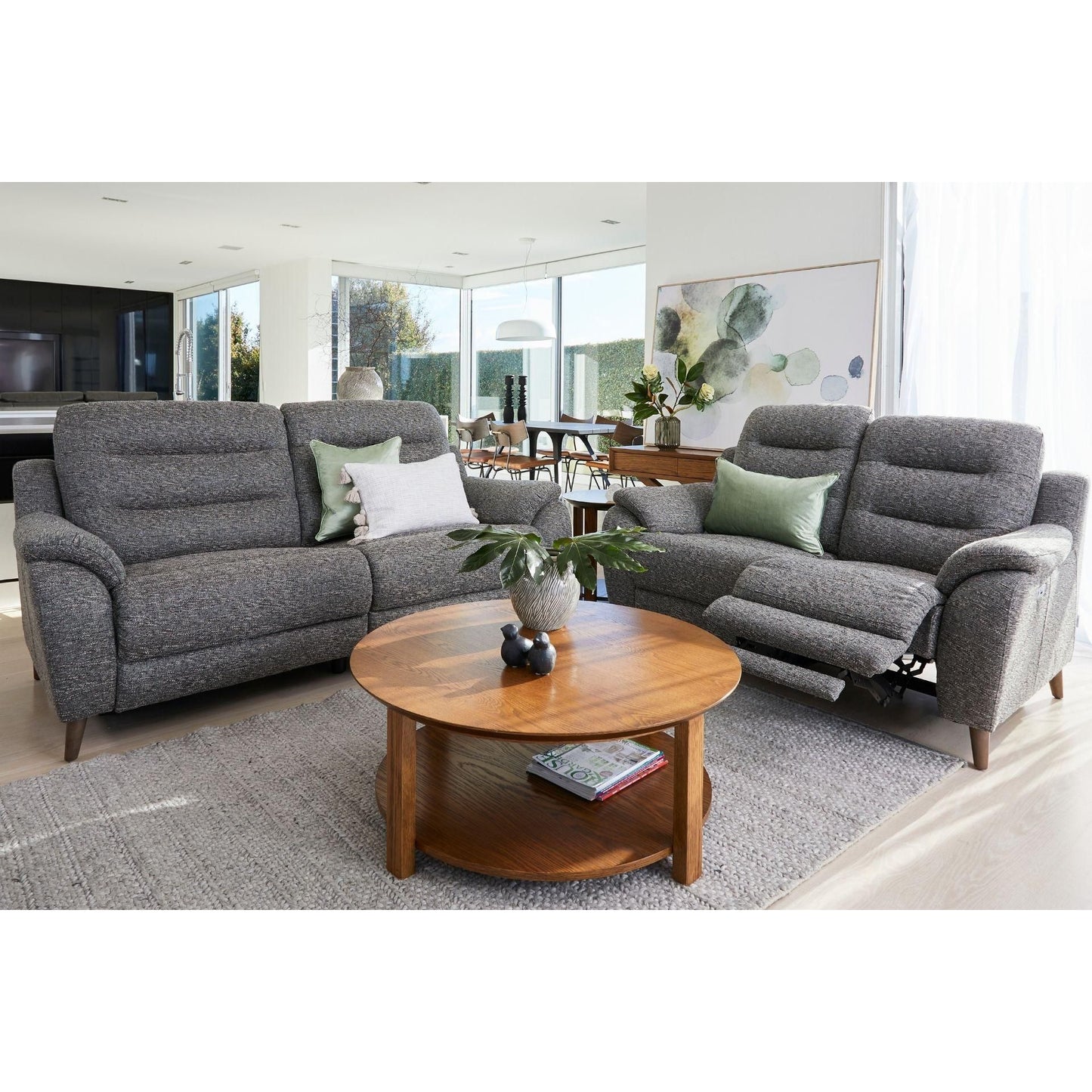 Vermont 3 Seater Power Reclining Sofa - Fabric