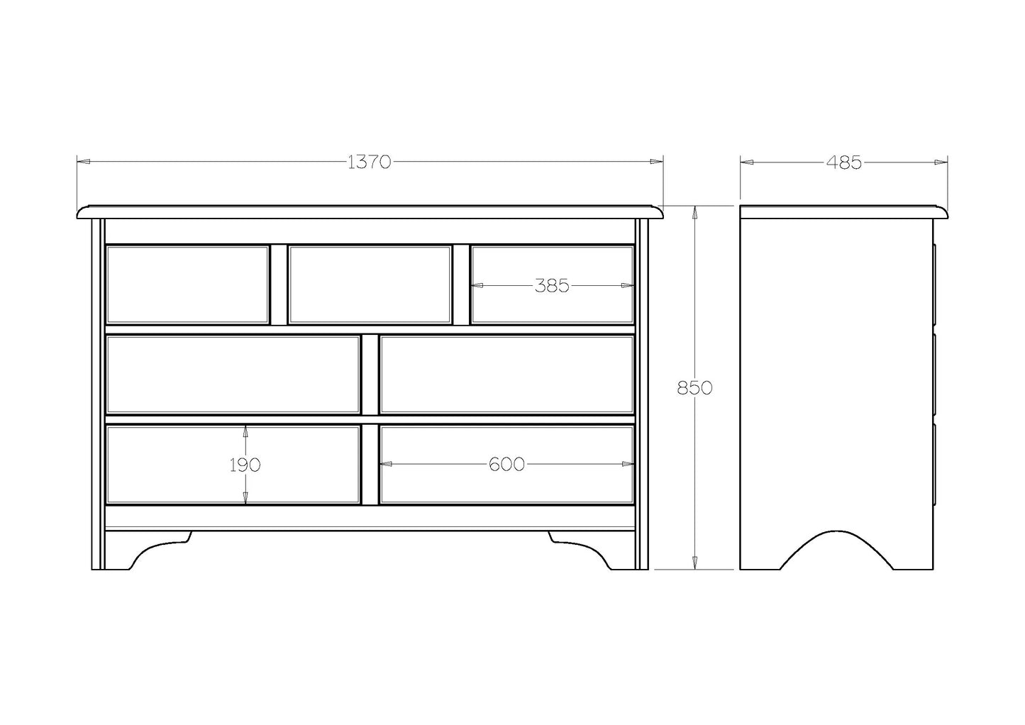 Villager 7-Drawer Lowboy