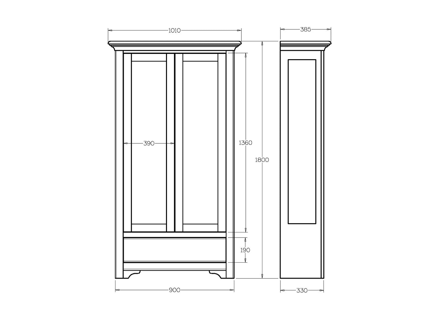Villager 2-Door Display Cabinet