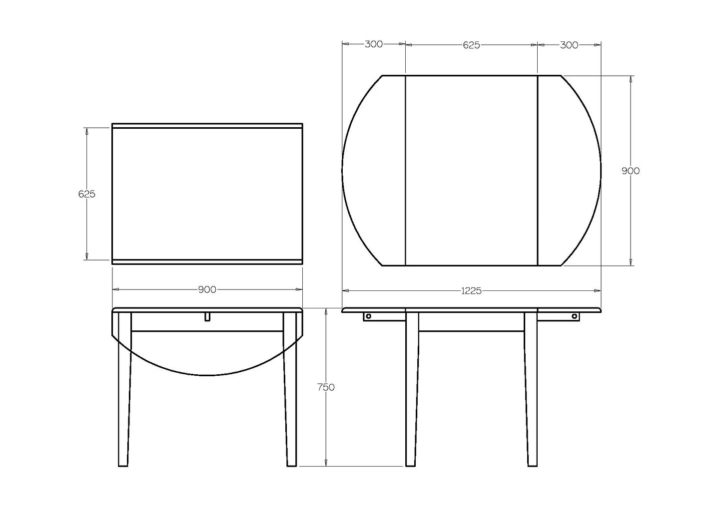 Villager Drop Leaf Table